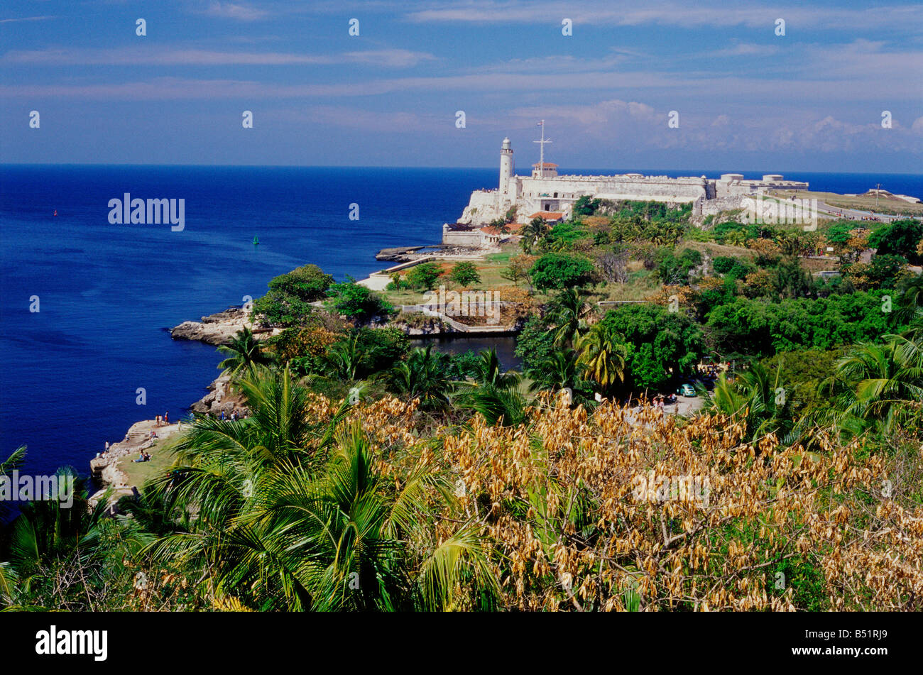 Castillo de Los Tres, Santos Reyes del Morro, Havanna, Kuba Stockfoto