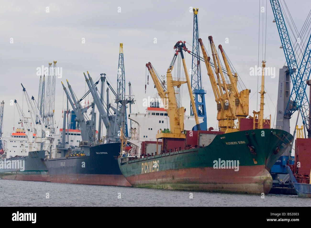 Hafen in Antwerpen, Belgien. Stockfoto