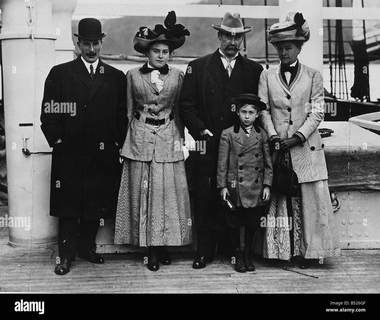 Robert Peary mit Frau und Familie 1910-explorer Stockfoto