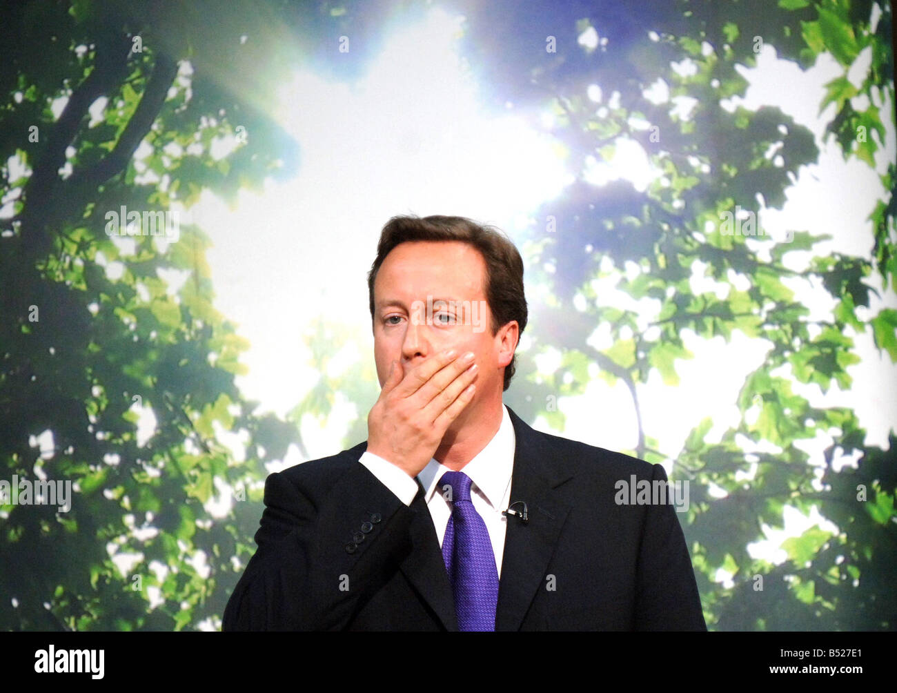 Konservative Partei Führer David Cameron in einer Rede in Süd-London Stockfoto