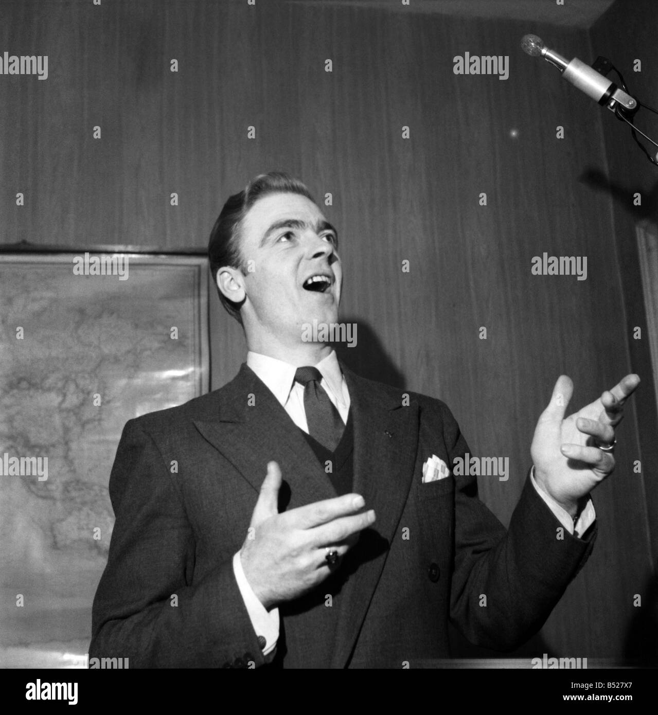 David Whitfield Sänger. März 1953 D1280 Stockfoto