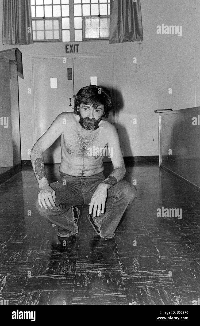 Charles Manson August 1980 der Mann, der Sharon Tate ermordet Stockfotografie Alamy