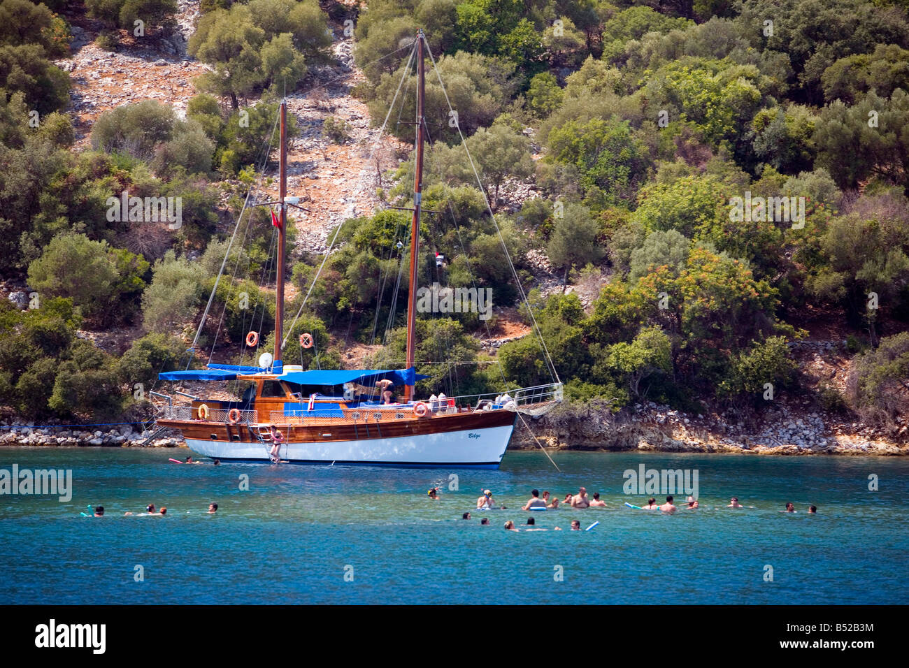 12 Inseln Boot Entschuldigung von Dalyan Türkei Stockfoto