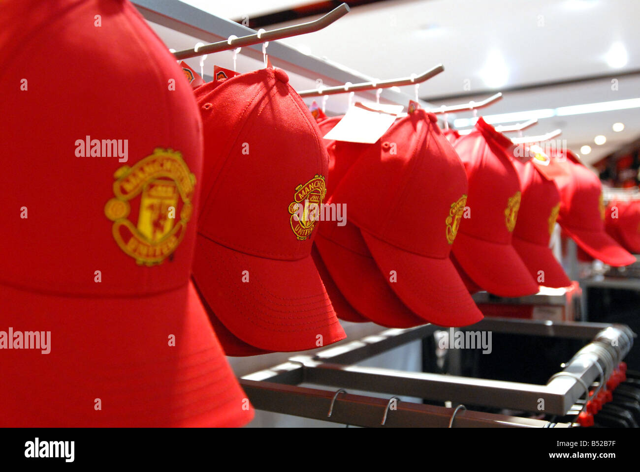Manchester United Merchandise Stockfoto