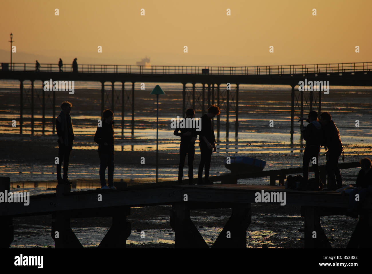 Southend Band, Bild, aufgenommen am pier Stockfoto