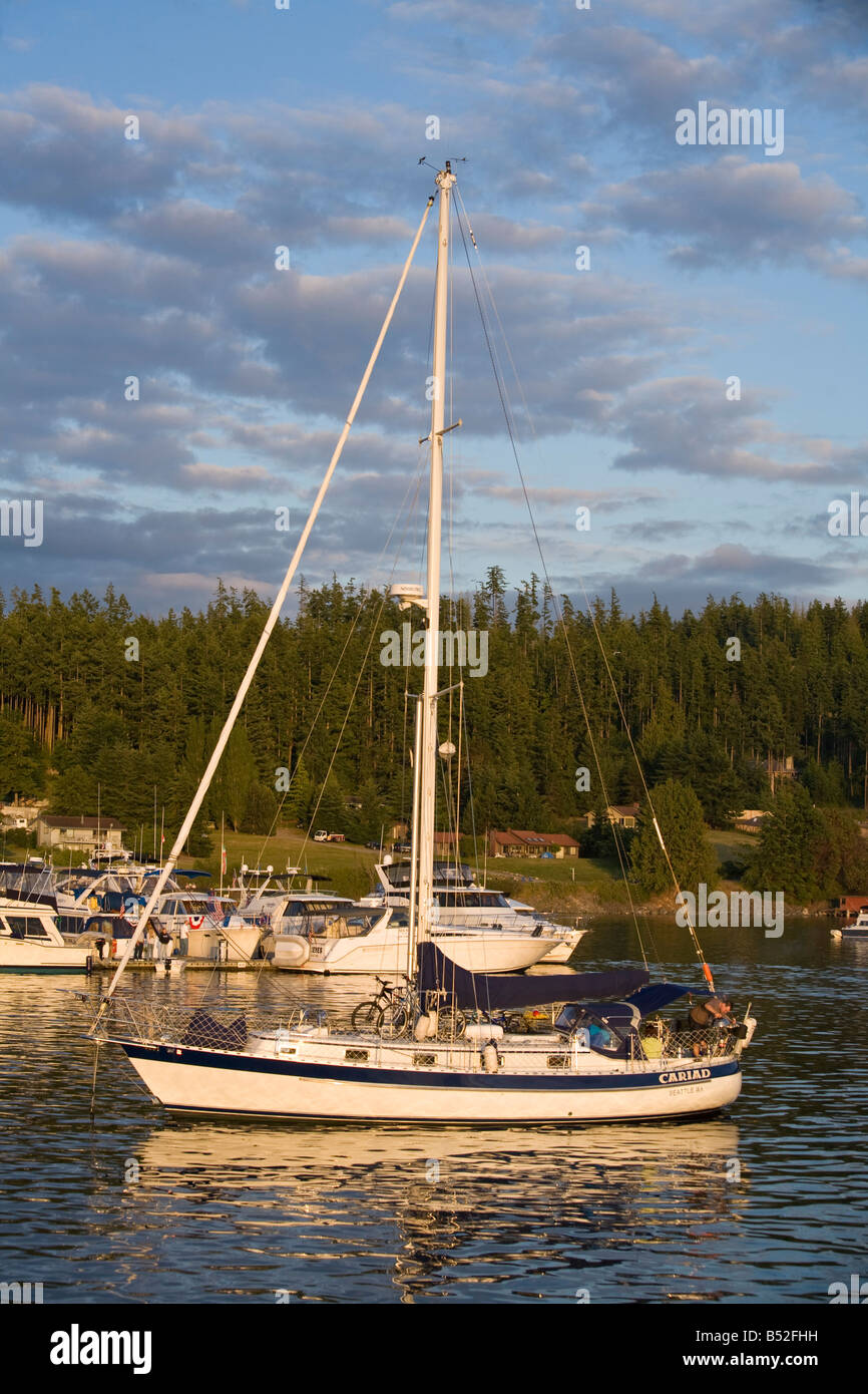 Segelboote Lopez Insel San Juan Islands US-Bundesstaat Washington Stockfoto
