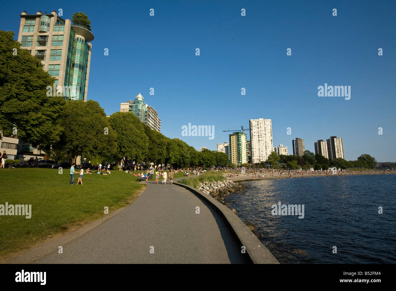 Sunset Beach Vancouver British Columbia Kanada Stockfoto