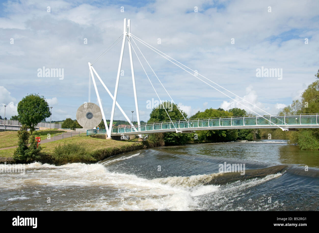 Der Millenium Brücke über den Fluss Exe Exeter Devon Stockfoto