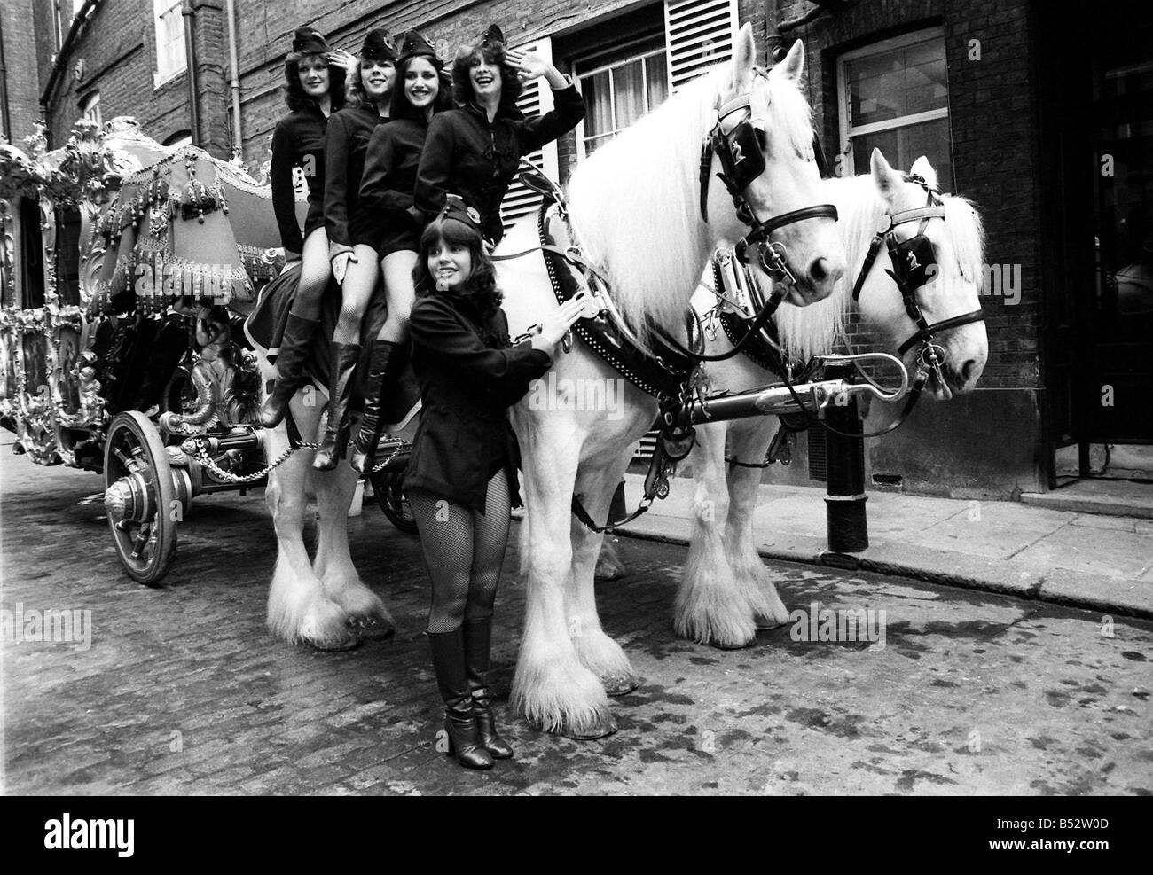 Lord Mayor s zeigen in London November 1978 TV Tänzer Pan s Menschen auf The Royal Green Jackets Pferde Stockfoto