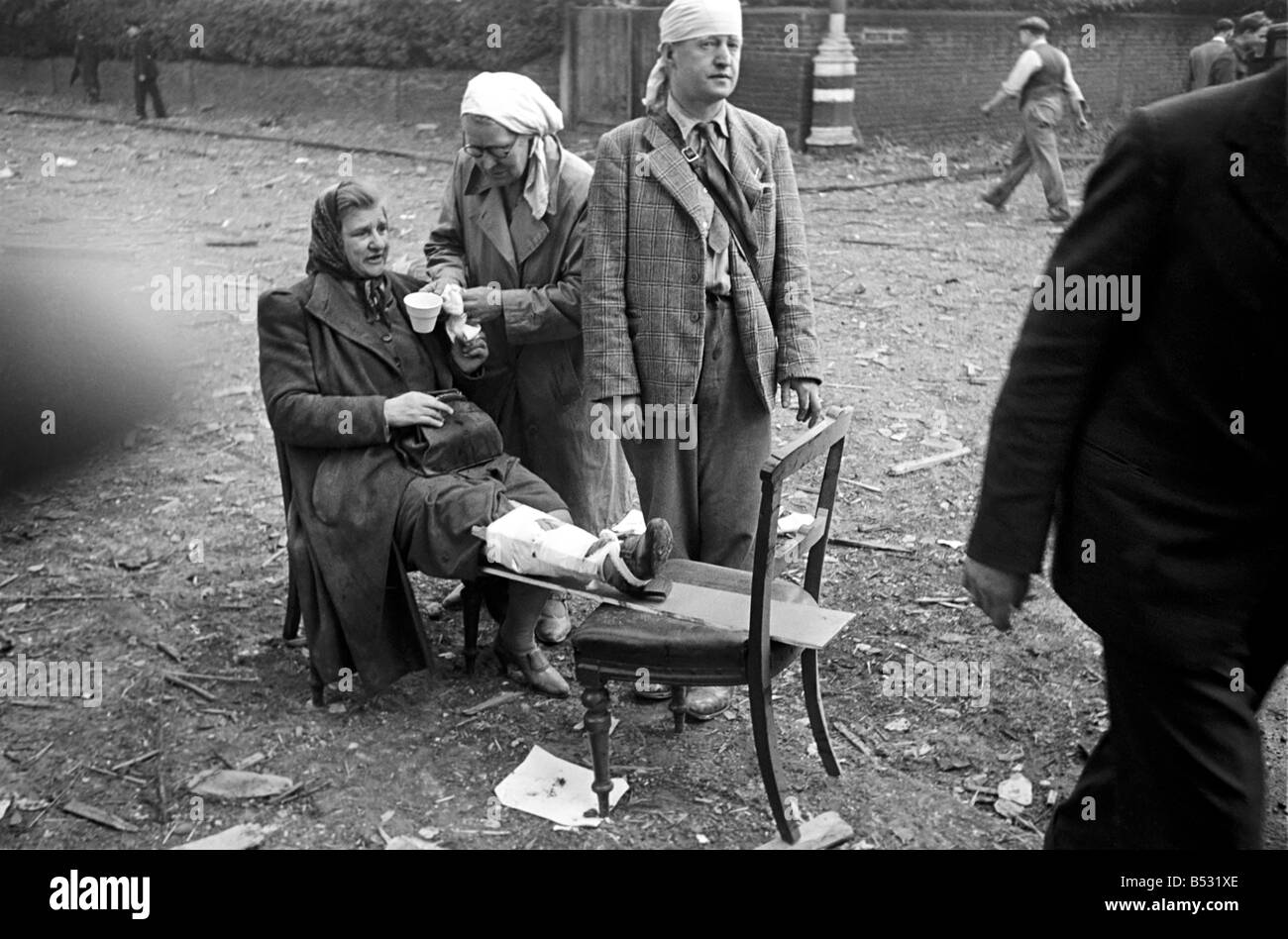 Fliegende Bombe Schaden an Herrn und Frau Taylors Haus in College Road Bromley Kent. Juni 1944-OL507 Stockfoto