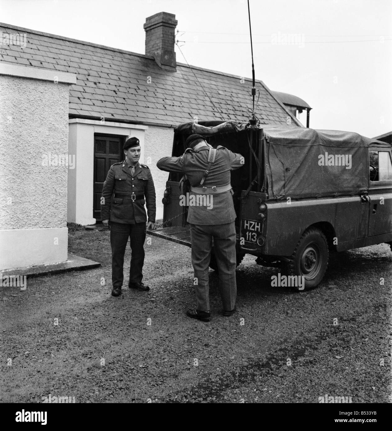 Nordirland August 1969. Südlichen irischen Truppen patrouillieren die Grenze zu Nordirland. August 1969 Z8270-007 Stockfoto