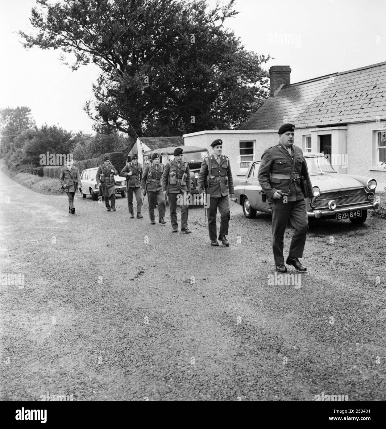Nordirland August 1969. Südlichen irischen Truppen patrouillieren die Grenze zu Nordirland. August 1969 Z8270-009 Stockfoto