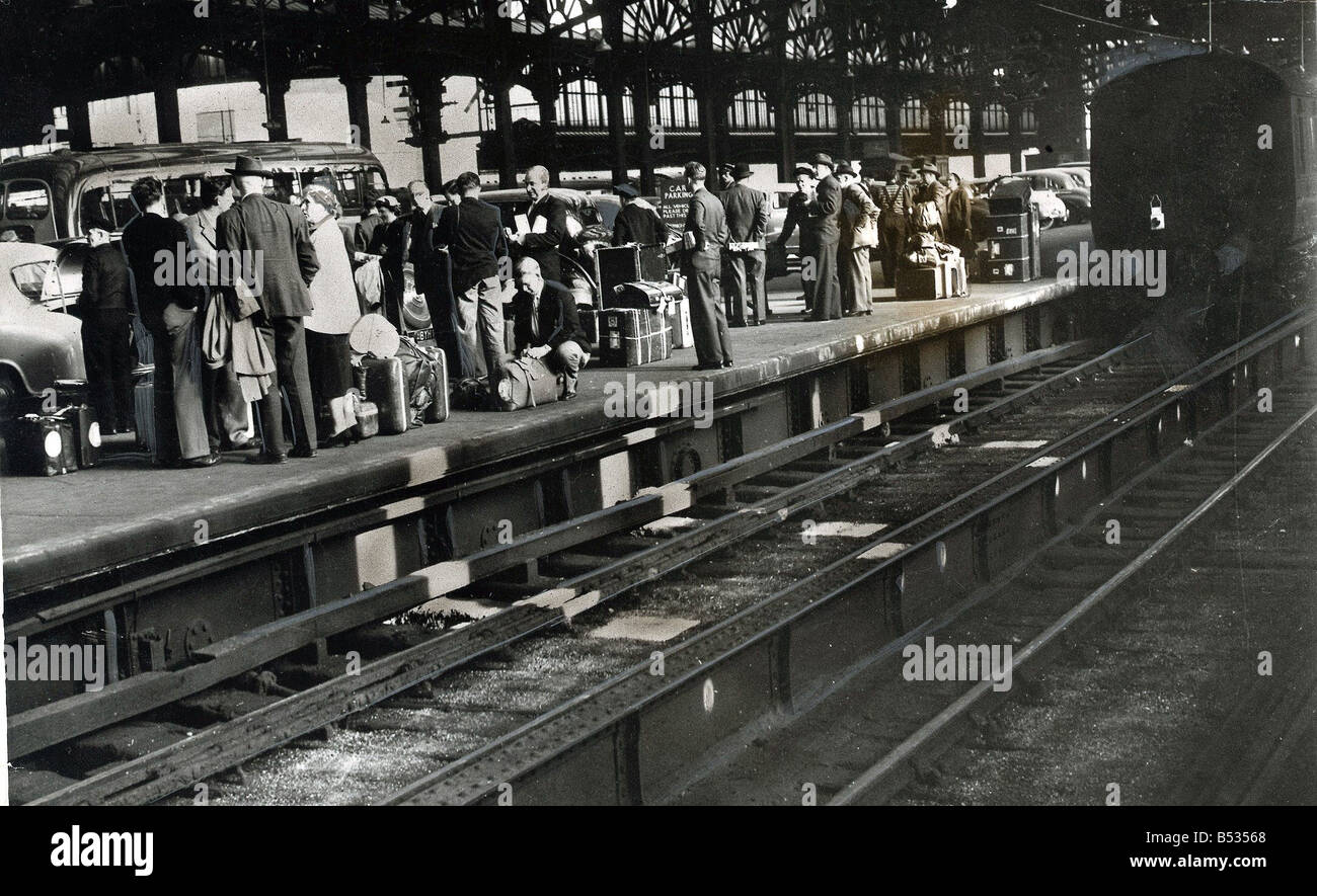 Innen Glasgow Central Station Mai 1955 Stockfoto