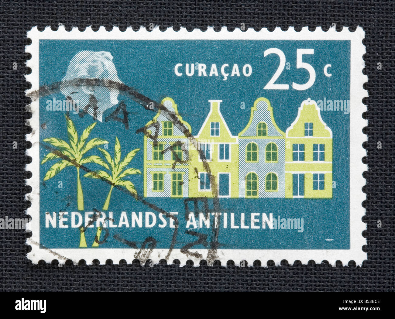 Niederländische Antillen-Briefmarke Stockfoto