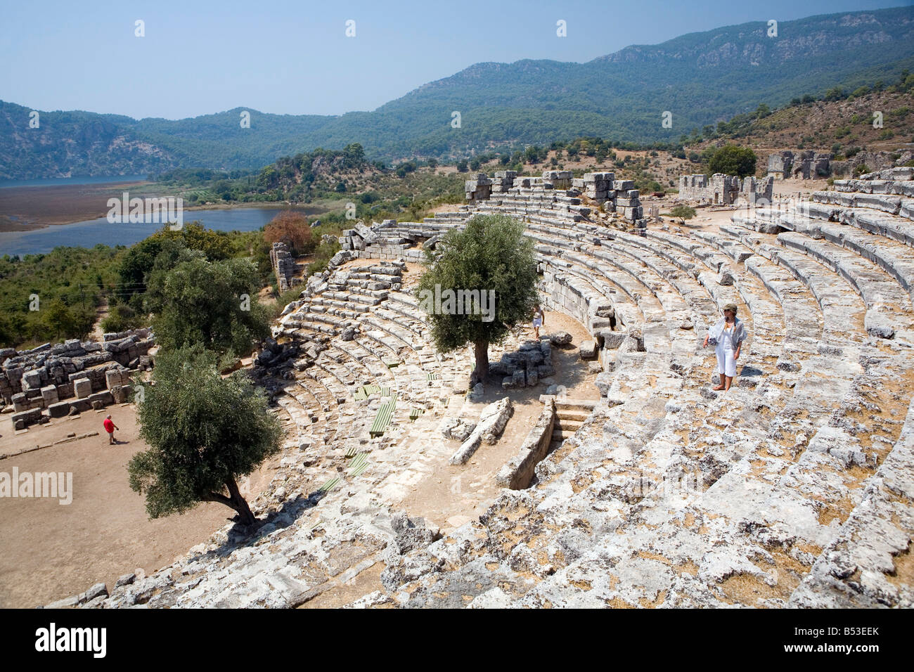 Die Ruinen von Kaunos Dalyan Türkei Stockfoto