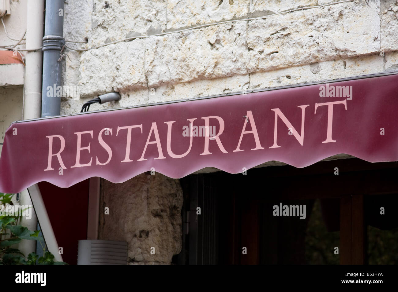 Restaurant in Bergerac, Gers Südfrankreich Midi-Pyrénées Stockfoto