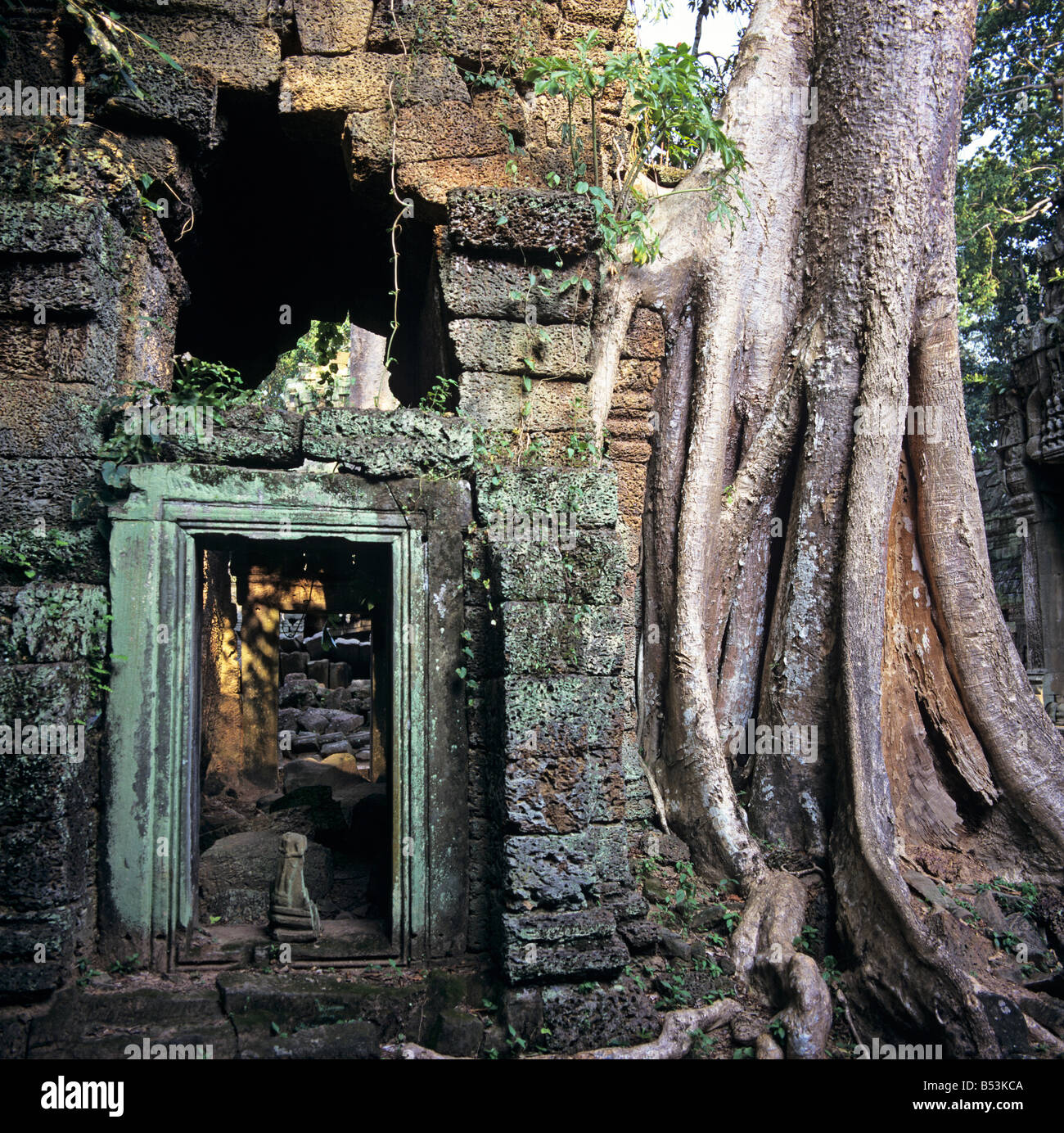 TA Prom Tempel Angkor Wat Komplex Kambodscha in Südostasien Stockfoto