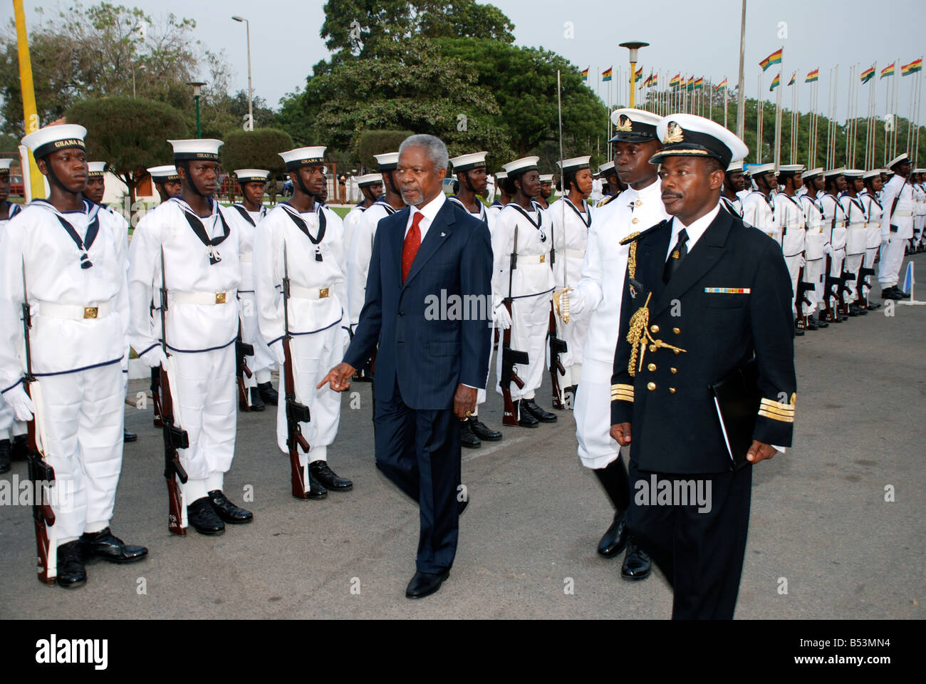 Kofi Annan, ehemaliger Generalsekretär der Vereinten Nationen zu einem offiziellen Besuch in Ghana. Stockfoto