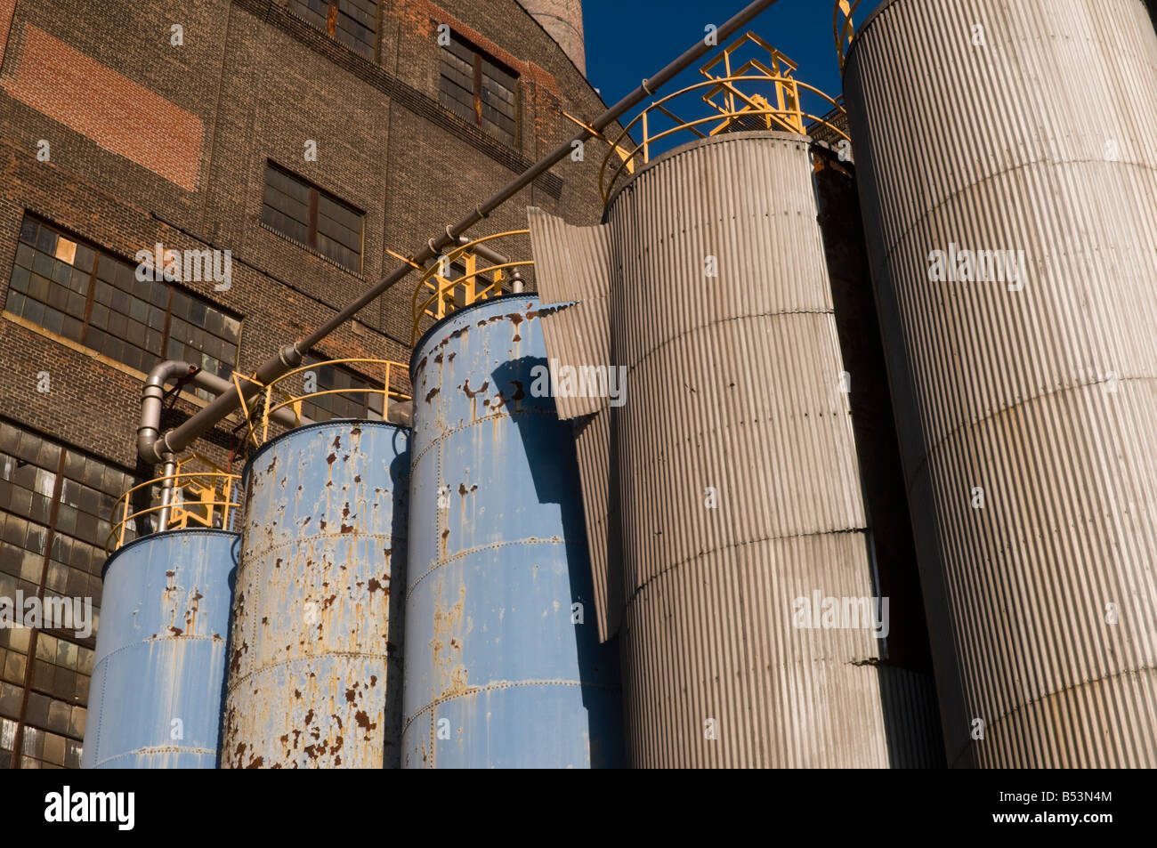 Die alten Domino Zuckerraffinerie in Williamsburg Brooklyn Stockfoto