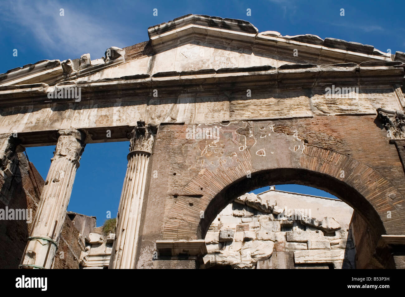 Gebäude am Forum romanum Italien Stockfoto