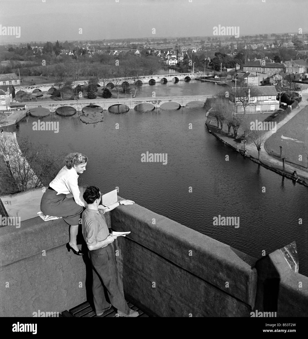 Der Fluss in Stratford - on - Avon. D1113-002 Stockfoto