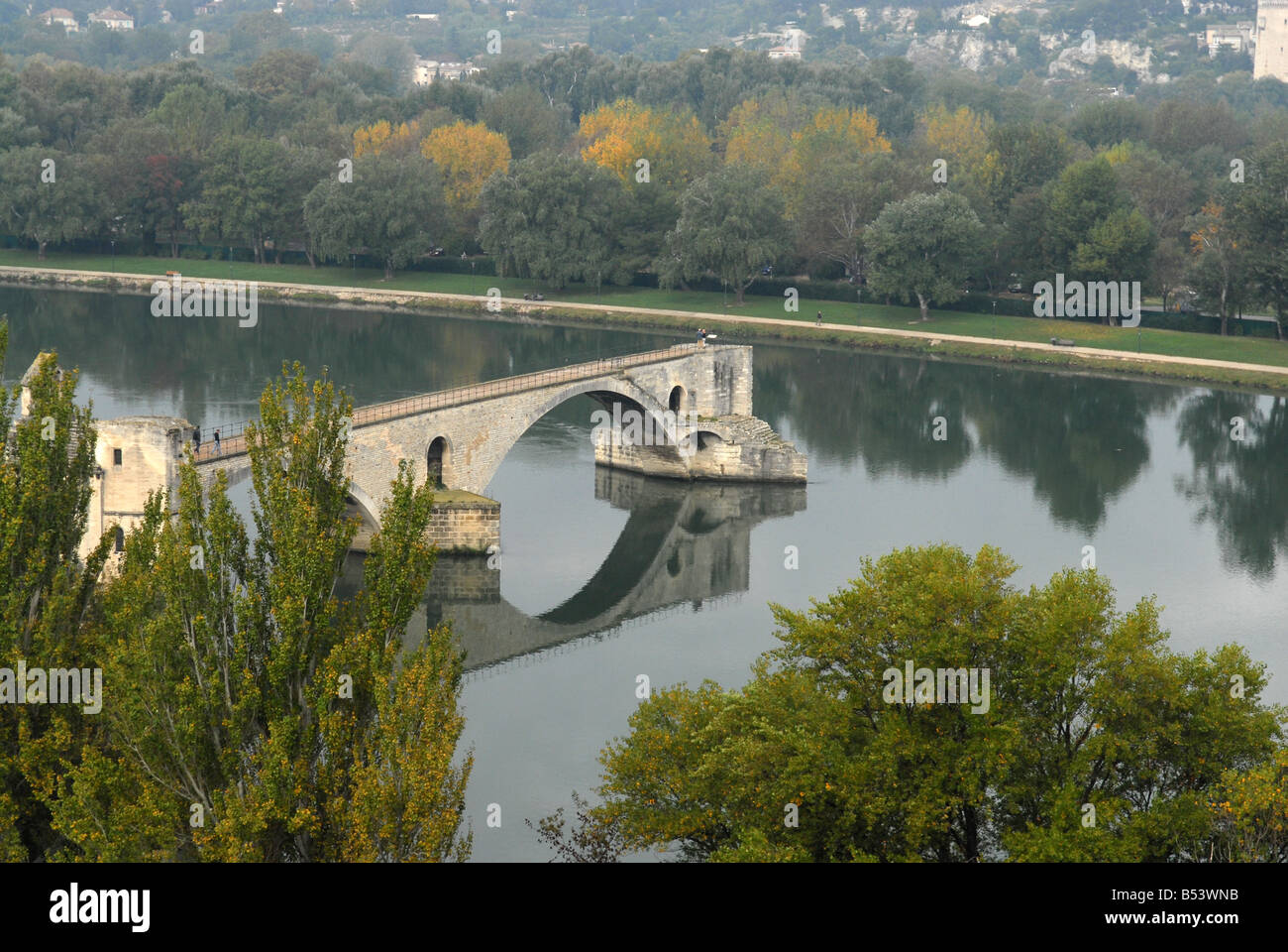 Die Brücke nach nirgendwo Pont St. Benezet in Avignon Süd-Frankreich Stockfoto