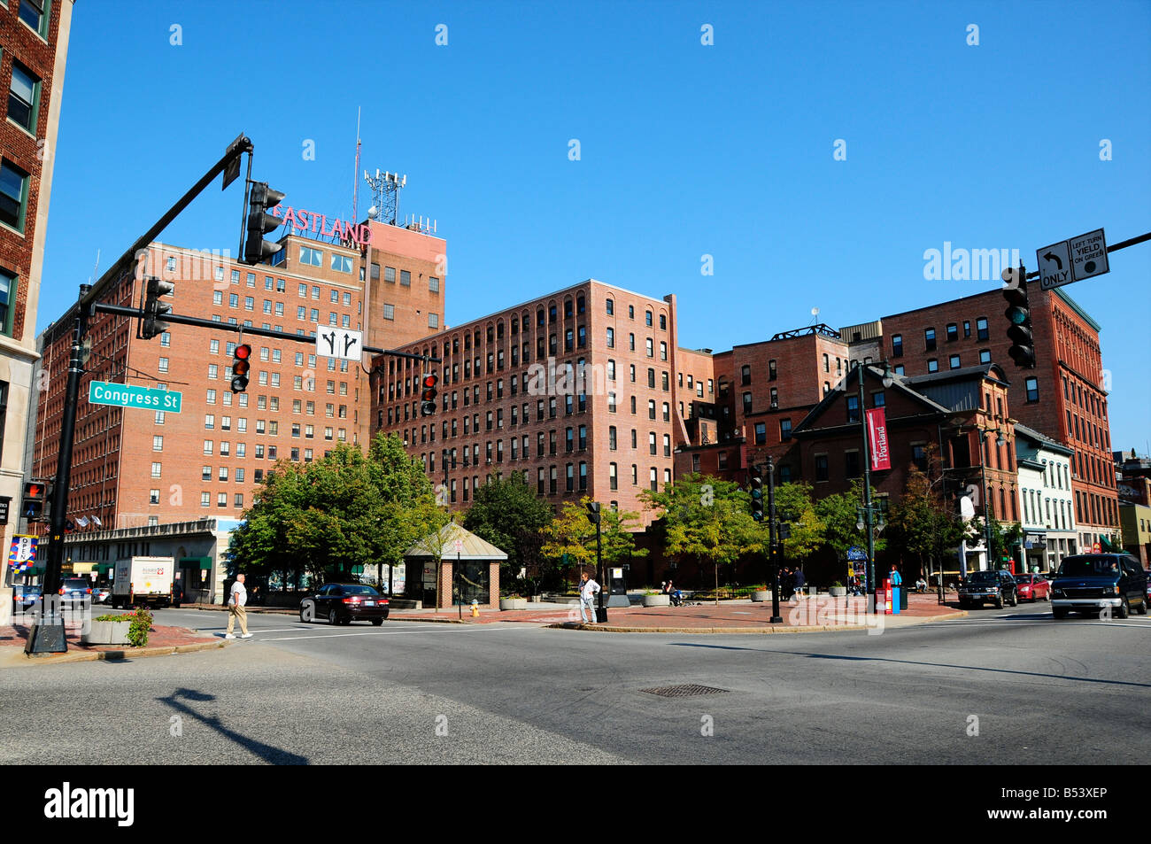 Die Innenstadt von Portland, Maine, USA Stockfoto