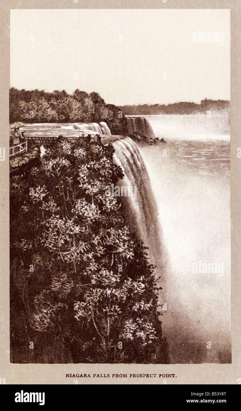 Alte Vintage American Ansichtskarte von der Niagara fällt nur zur redaktionellen Nutzung Stockfoto