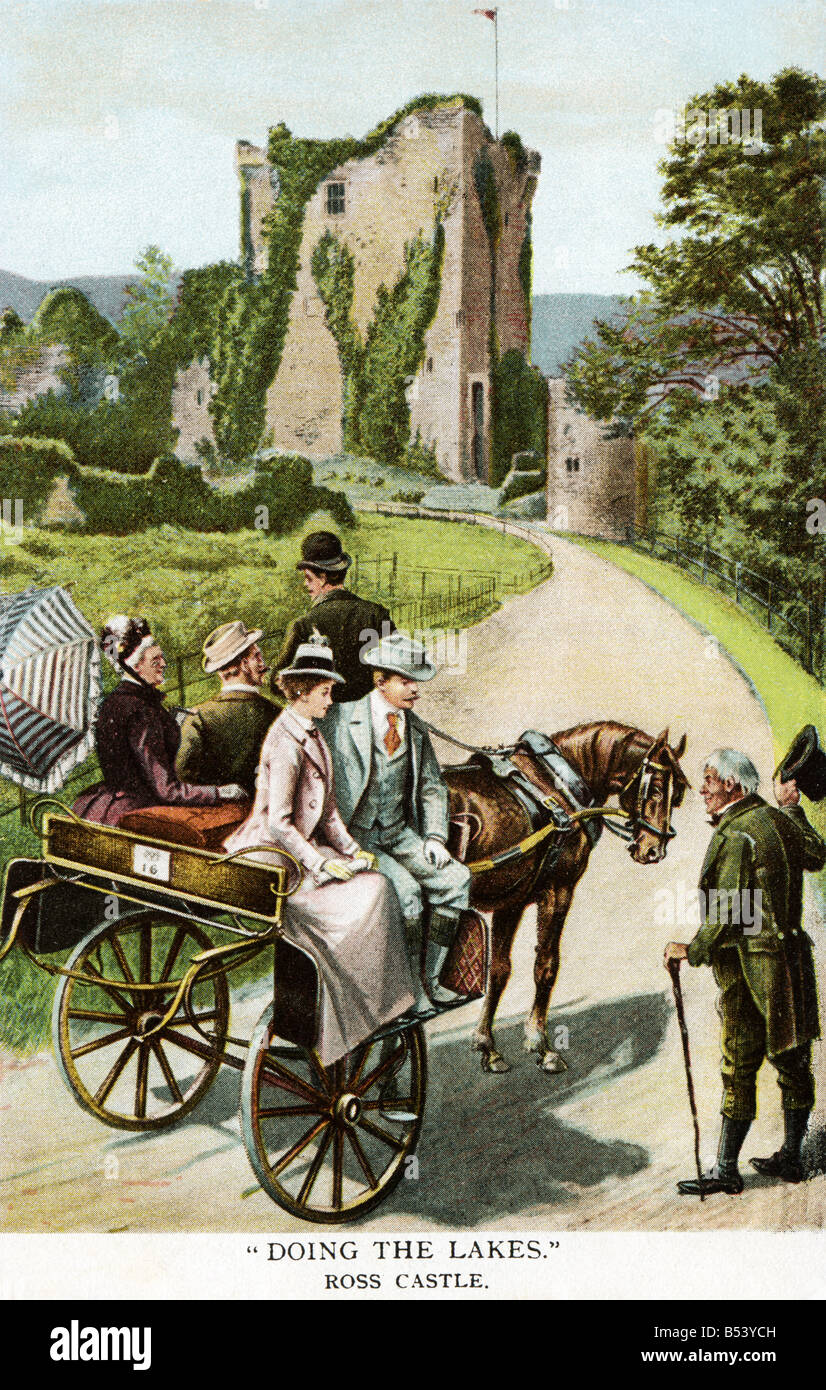 Alte Vintage irischen Bildpostkarte nur zur redaktionellen Nutzung Stockfoto