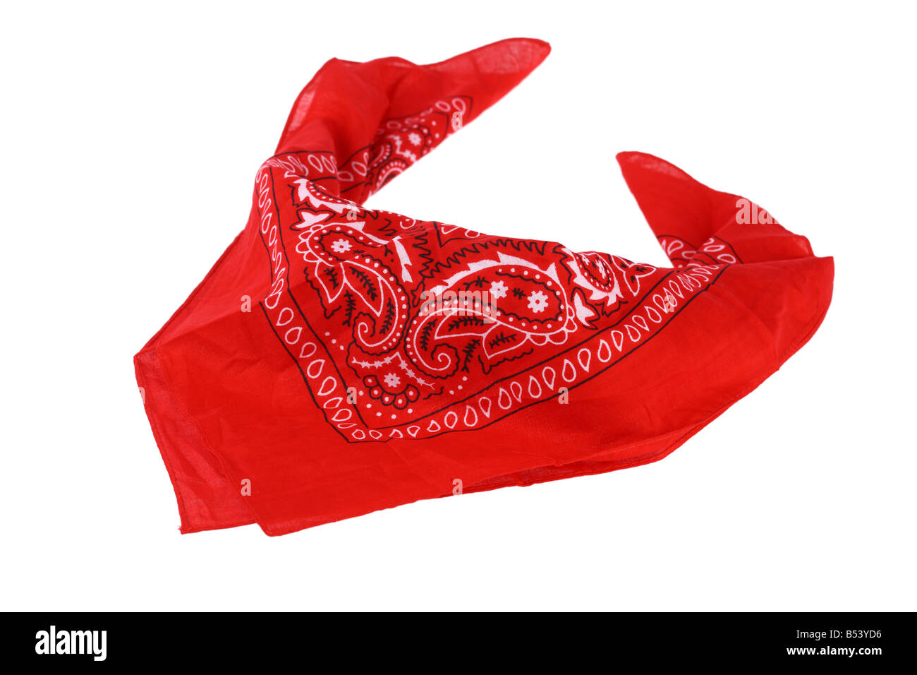 Roten Taschentuch Ausschnitt isoliert auf weißem Hintergrund Stockfoto