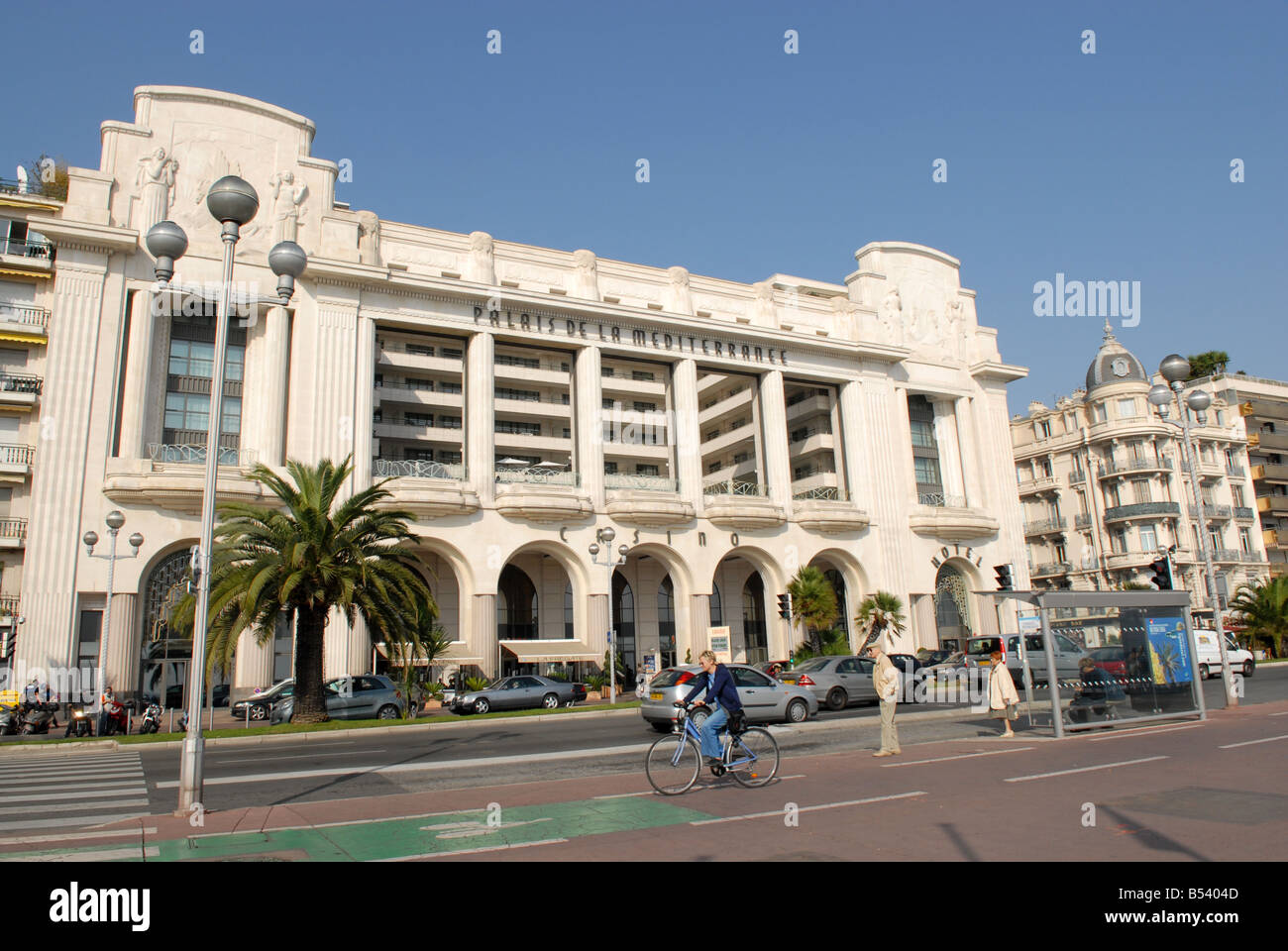 Das Palais De La Mediterranee auf der Promenade des Anglais in Nizza Stockfoto