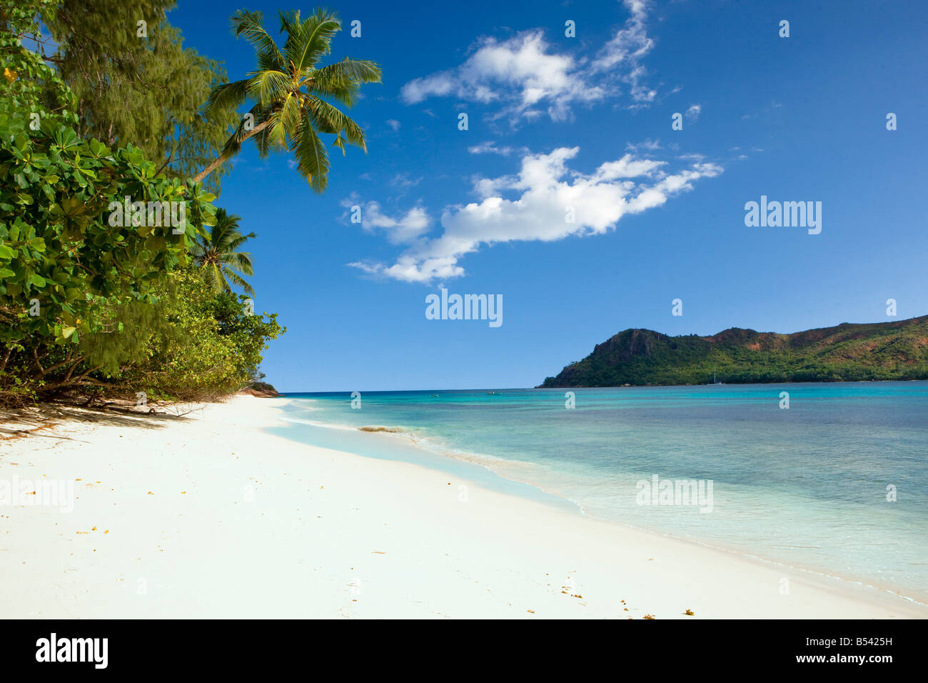 Anse Boudin Praslin Insel Seychellen Stockfoto
