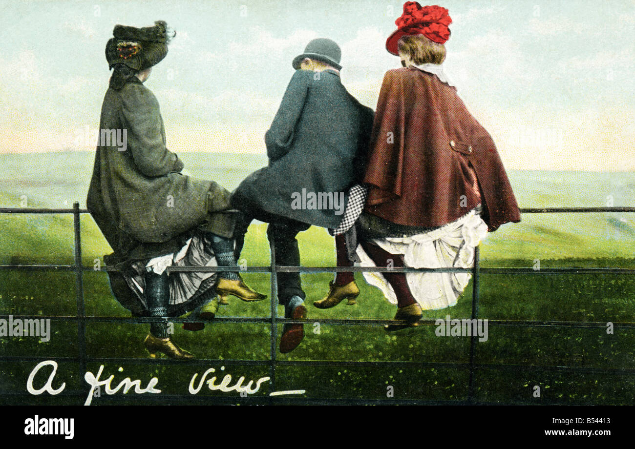 Alte Vintage Meer Ansichtskarte 1908 nur zur redaktionellen Nutzung erzielte Stockfoto