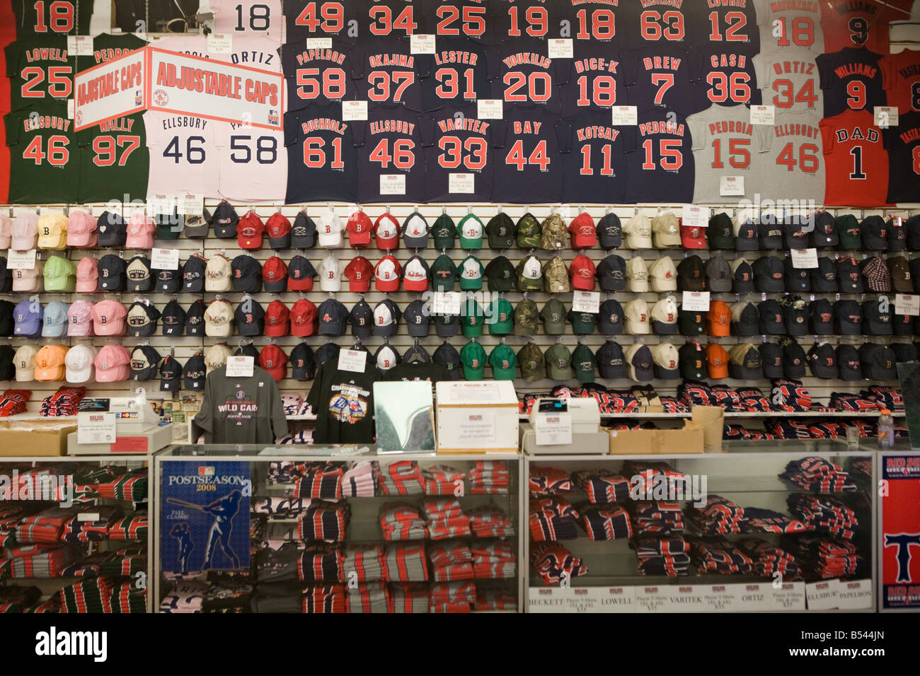 Red Sox offiziellen Souvenirs und Erinnerungsstücke Boston, Massachusetts Stockfoto