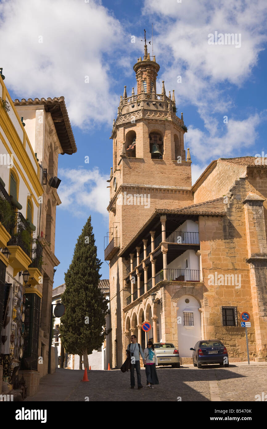 Ronda Malaga Provinz Spanien Kirche von Santa María la Mayor Stockfoto