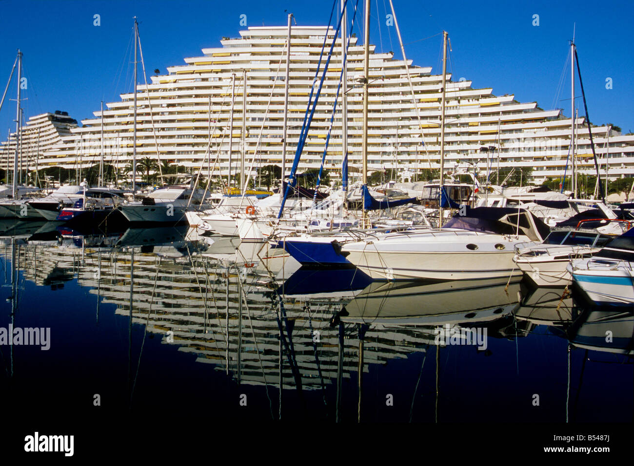 Marina von Villeneuve Loubet Alpes-MAritimes 06 Côte d ' Azur Cote d ' Azur PACA Frankreich Europa Stockfoto