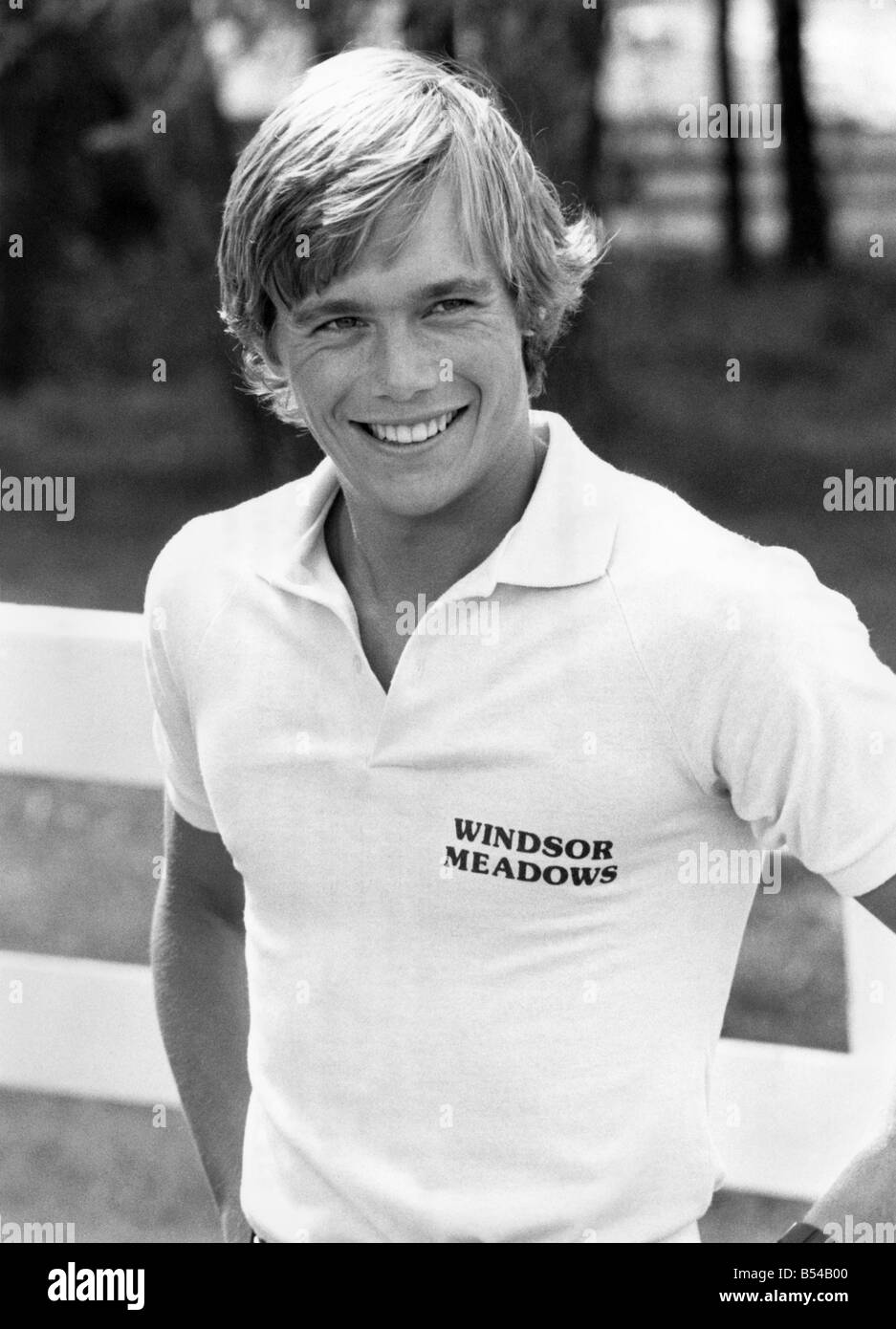 Dies ist das Dallas-Team, ihre Rivalen Seife sauber schrubben. Christopher Atkins, 22. ; August 1983 Stockfoto
