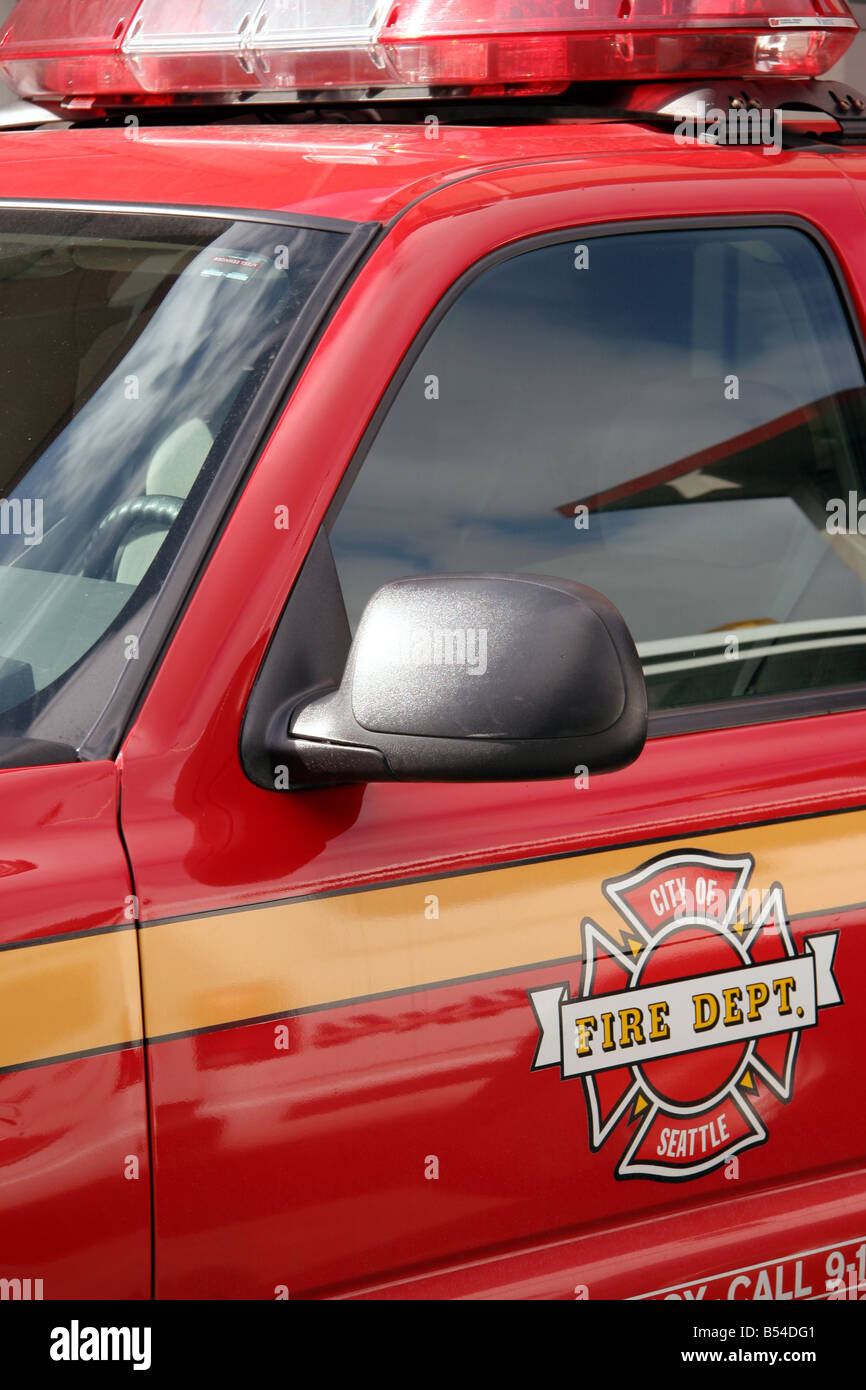 Stadt von Seattle Feuerwehr Fahrzeug Seattle Washington State USA Stockfoto