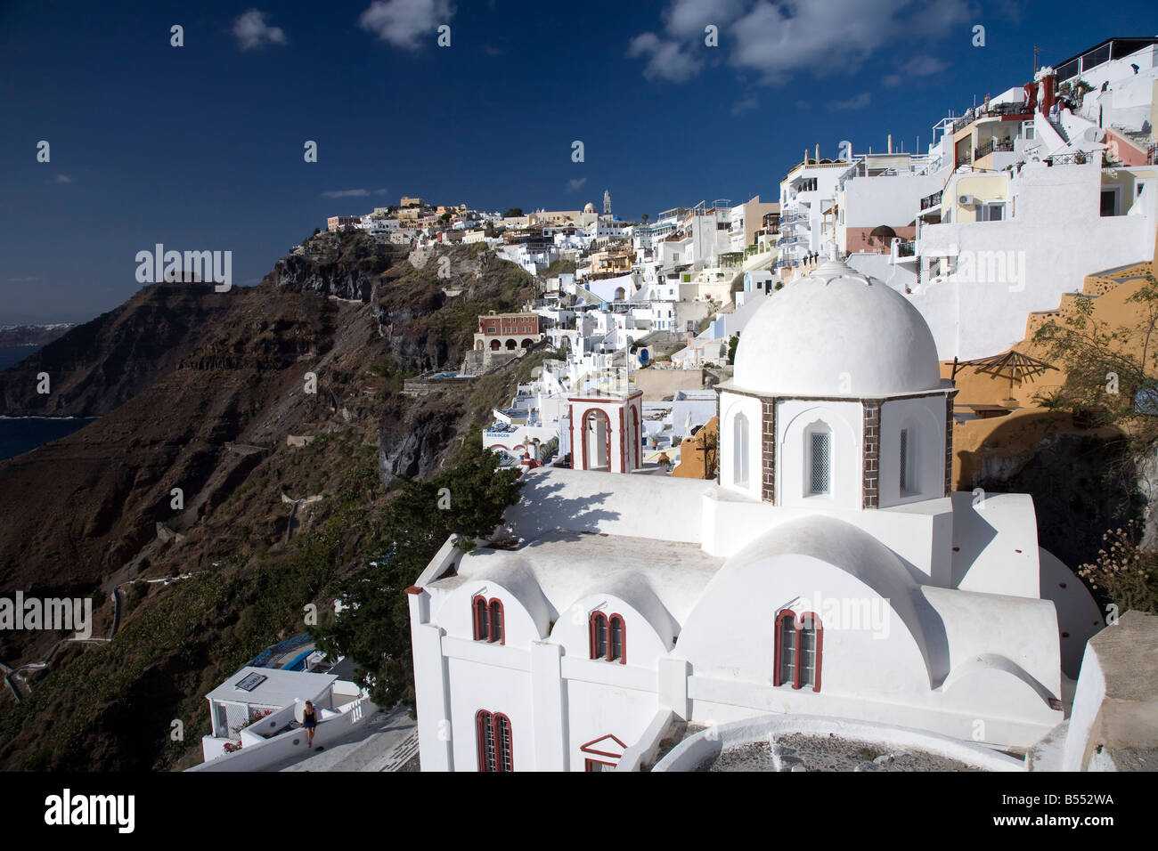 Fira-Santorini-Cyclades-Griechenland Stockfoto
