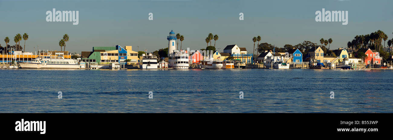 Marina del Rey CA Hauptkanal Fischer Dorf größten vom Menschen verursachten kleinen Bootshafen in den USA mit 19 Marinas für 5.300 Schiffe Stockfoto