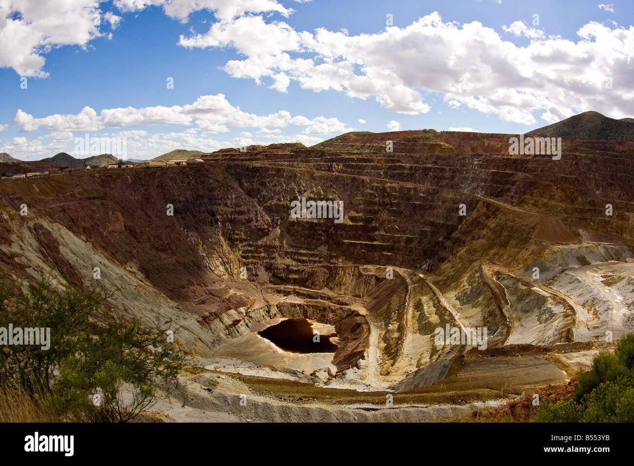 "Lavendel Open Pit Mine" in "Bisbee, Arizona" Stockfoto
