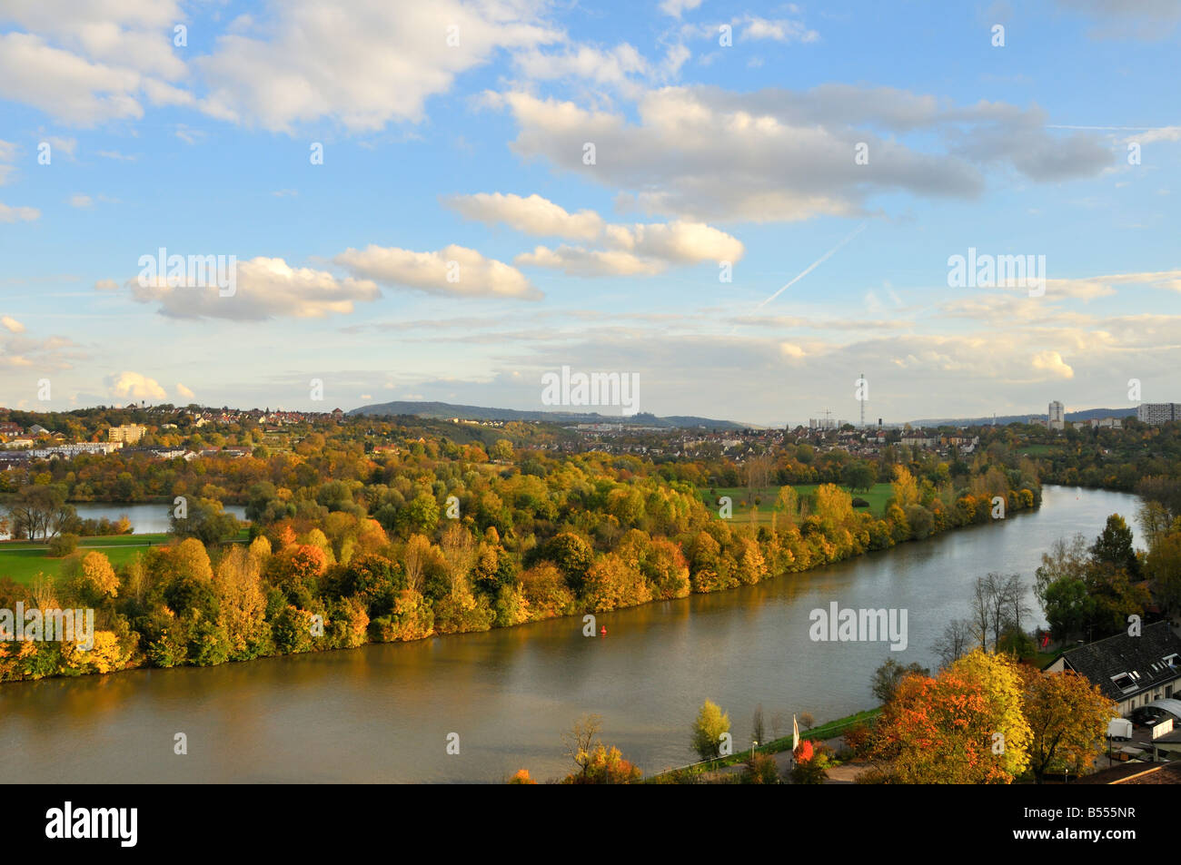 Neckar, Stuttgart, Baden-Württemberg, Deutschland Stockfoto