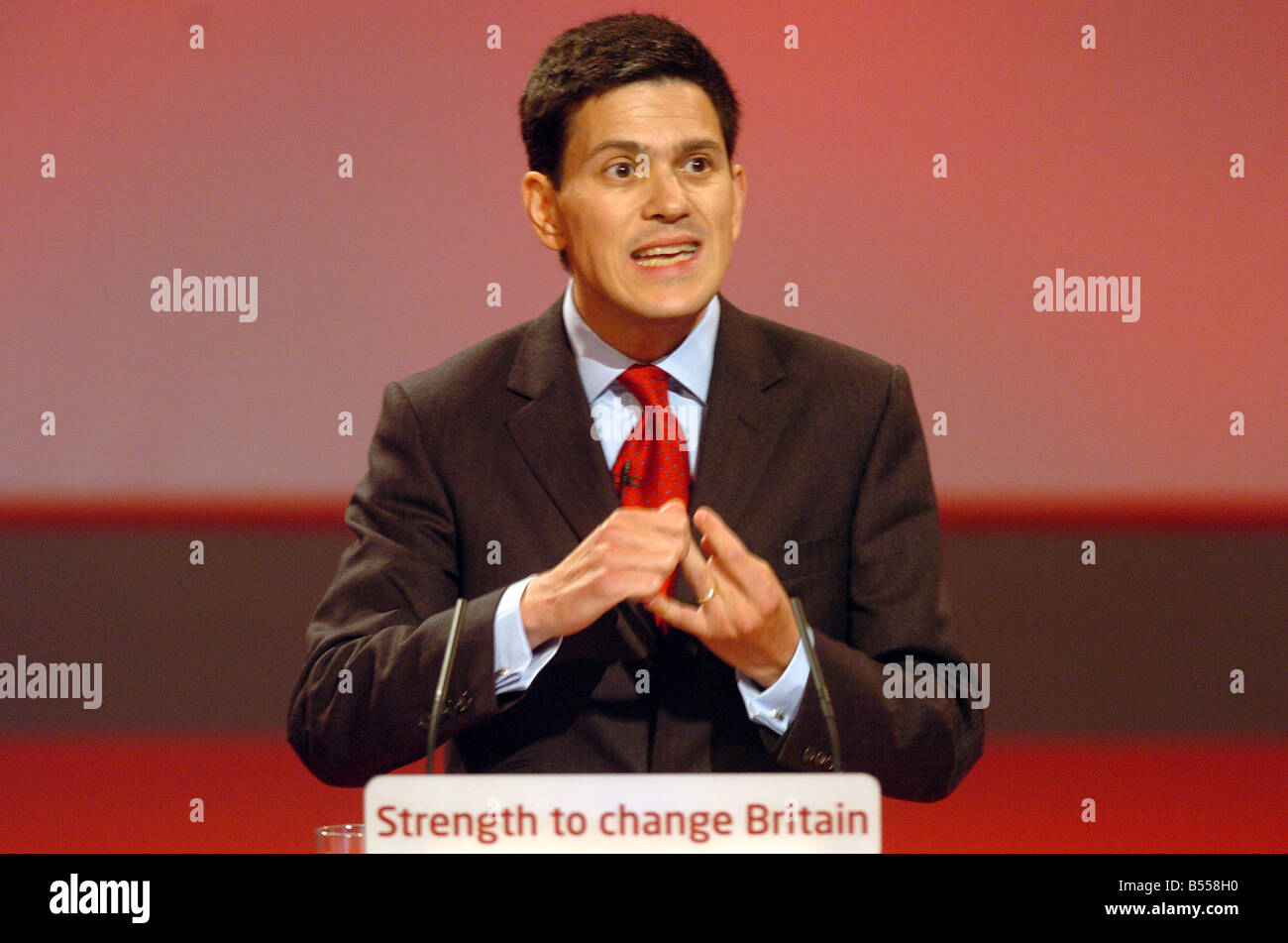 Labour Party Conference Bournmouth 25. September 2007 Außenminister David Miliband Stockfoto