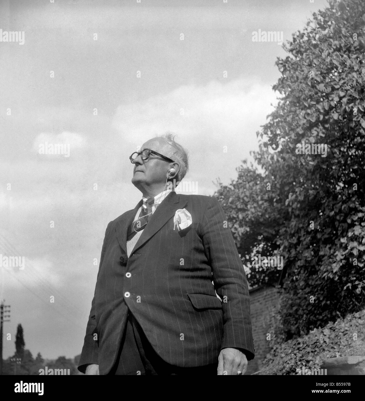 Kriminalität-Mord: Alfred Merryfield nachdem er zu seiner Frau Louie, zum letzten Mal im Strangeways Gefängnis zu sehen gewesen war. September 1953 D5718 Stockfoto
