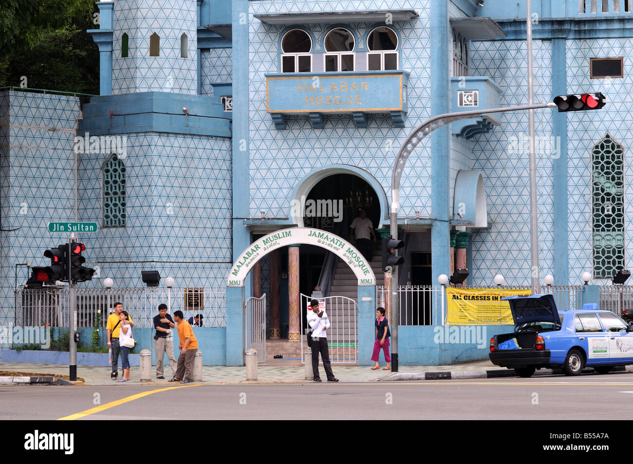 Moschee in North Bridge Road Singapur Stockfoto