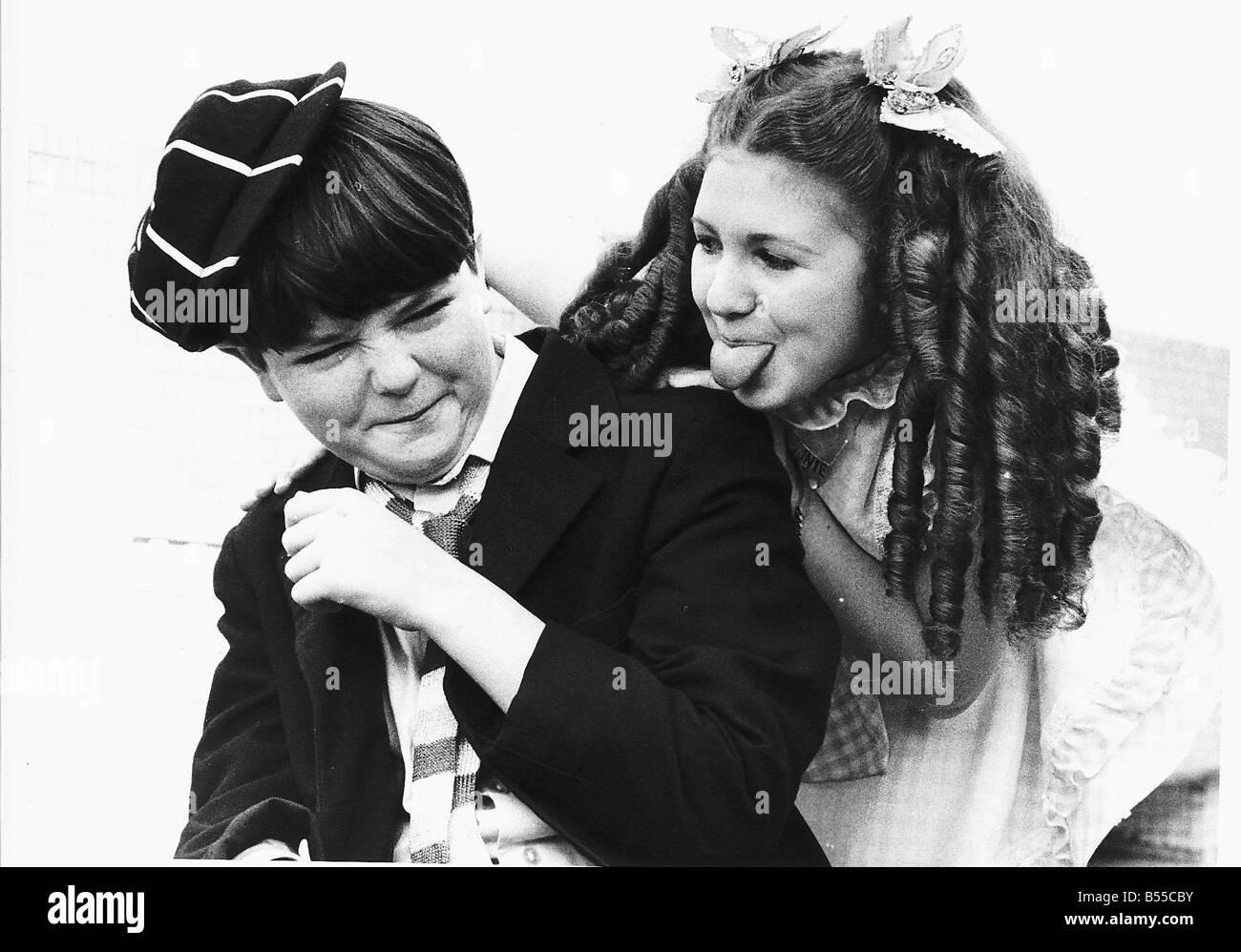 TV Progs nur William Darsteller Bonnie Langford-Schauspielerin-Sängerin als Violet Elizabeth Adrian Dannatt Actor William September 1978 Dbase Msi Stockfoto