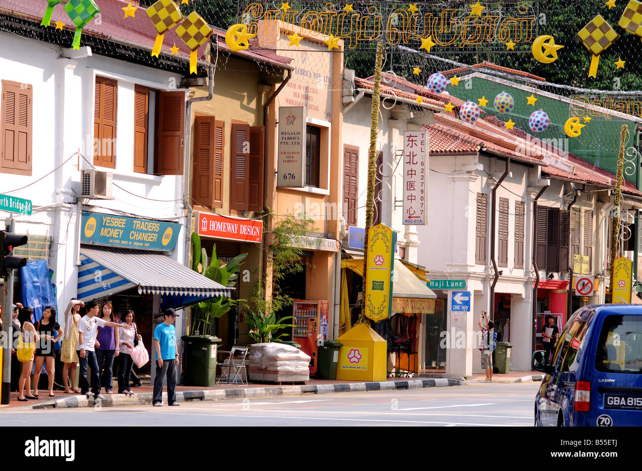 North Bridge Road Szene Kampong Glam Singapur Stockfoto