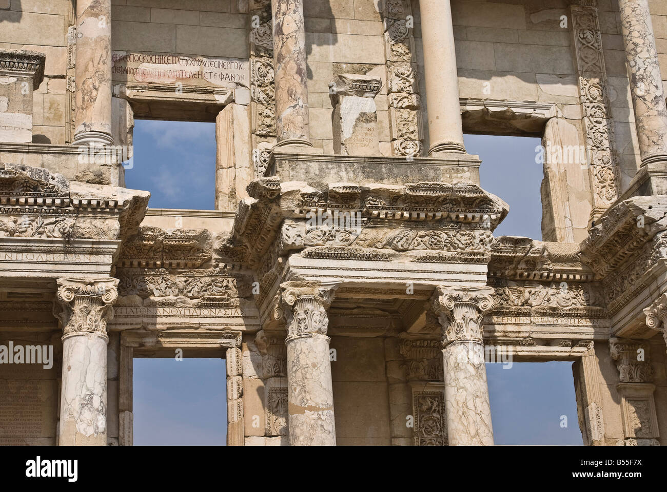 Türkei, Bibliothek von Celsus in Ephesus Stockfoto