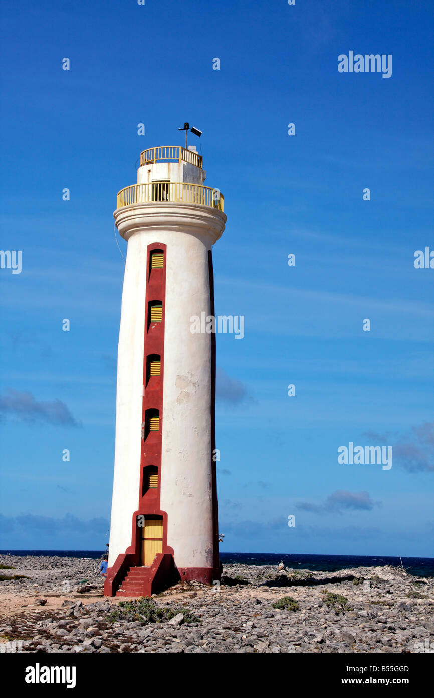 Antillen, Bonaire, Willemstoren Leuchtturm im Süden Bonaire Stockfoto