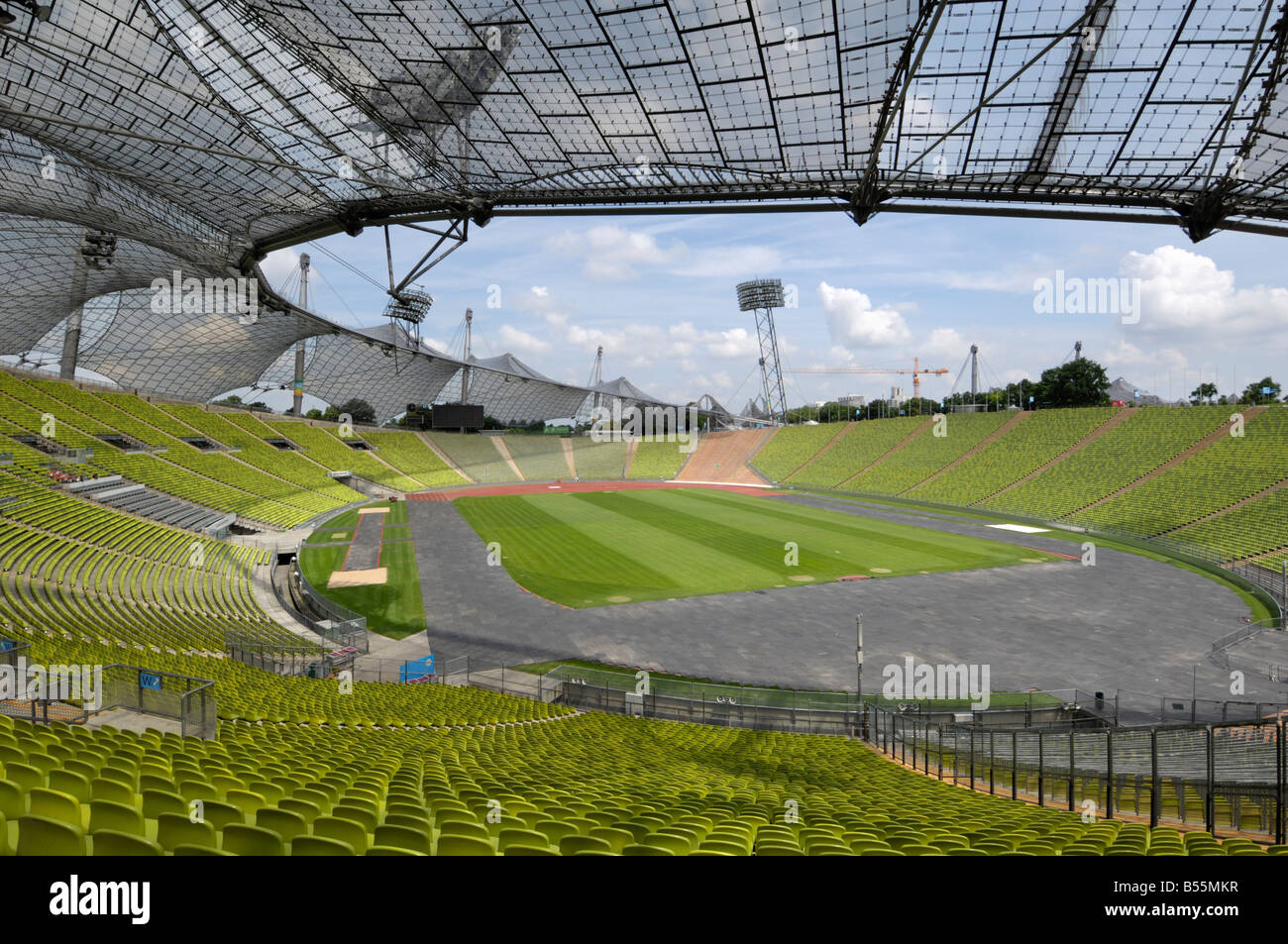 Olympiastadion, Olympiapark, München, München, Bayern, Deutschland Stockfoto